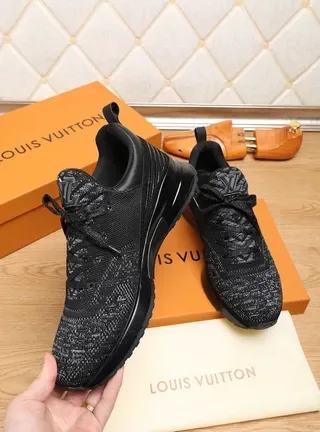 Louis Vuitton Run Away Black Knit Lifestyle Sneakers 7