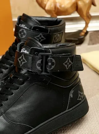 Louis Vuitton Run Away Black Monogram High-Top Lifestyle Sneakers 2