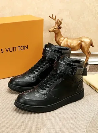 Louis Vuitton Run Away Black Monogram High-Top Lifestyle Sneakers 5