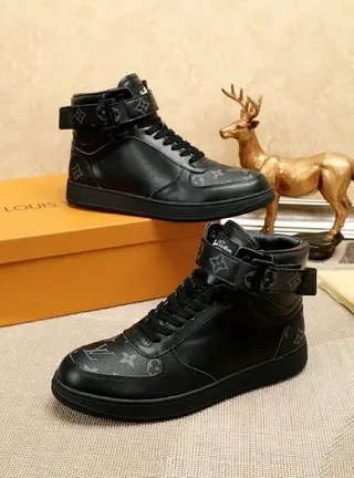 Louis Vuitton Run Away Black Monogram High-Top Lifestyle Sneakers 7