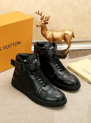 Louis Vuitton Run Away Black Monogram High-Top Lifestyle Sneakers 8