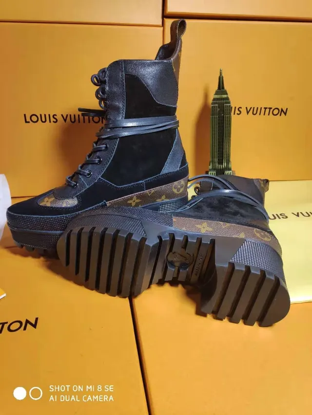 Louis Vuitton Run Away Black Monogram Platform Ankle Boots 2