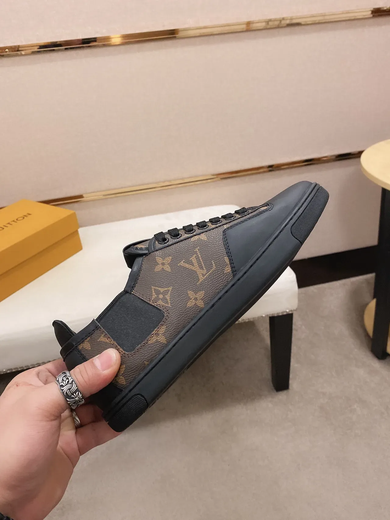 Louis Vuitton Run Away Monogram Canvas and Black Lifestyle Sneakers 5