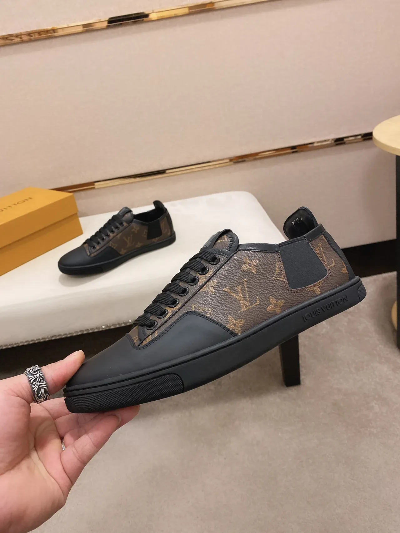 Louis Vuitton Run Away Monogram Canvas and Black Lifestyle Sneakers 7