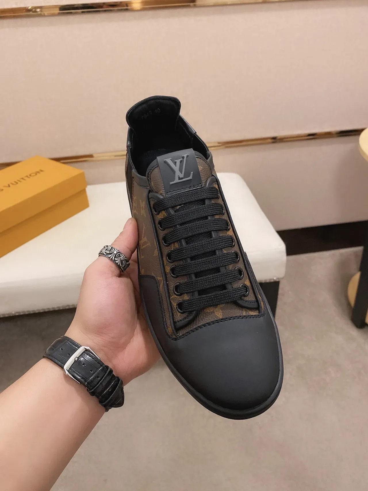 Louis Vuitton Run Away Monogram Canvas and Black Lifestyle Sneakers 9