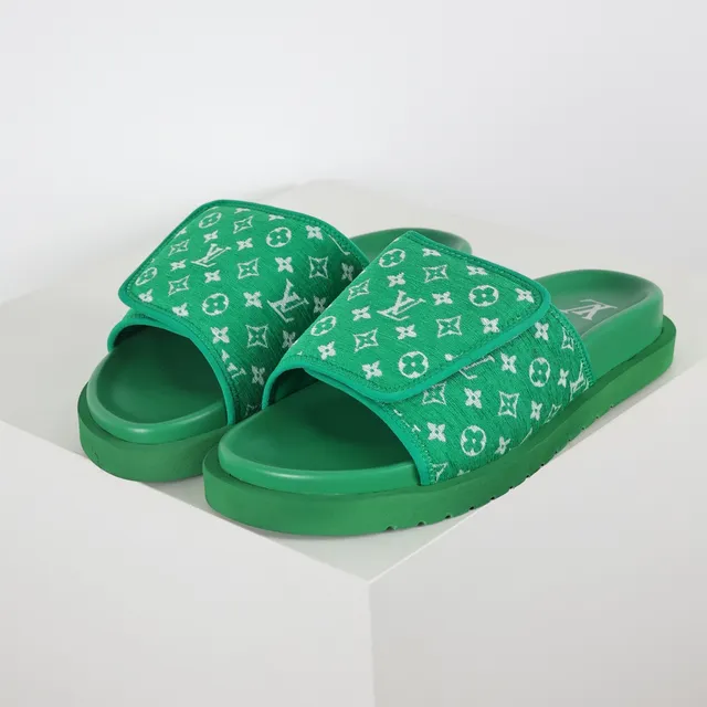 Louis Vuitton Run Away Monogram Green Slippers 2