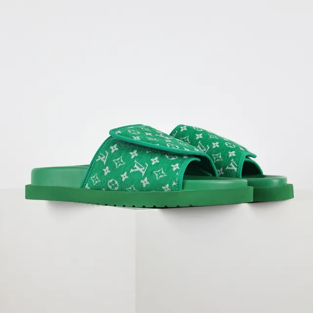 Louis Vuitton Run Away Monogram Green Slippers 3