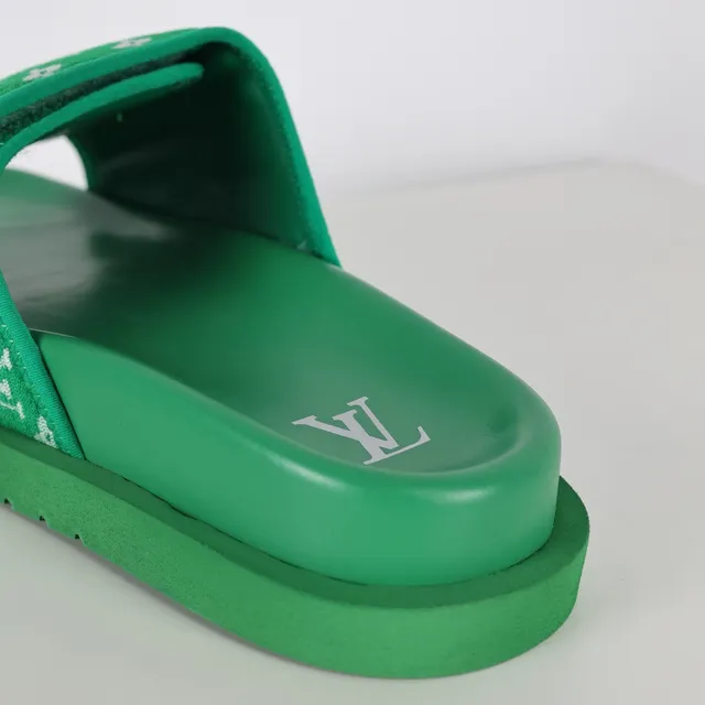 Louis Vuitton Run Away Monogram Green Slippers 4