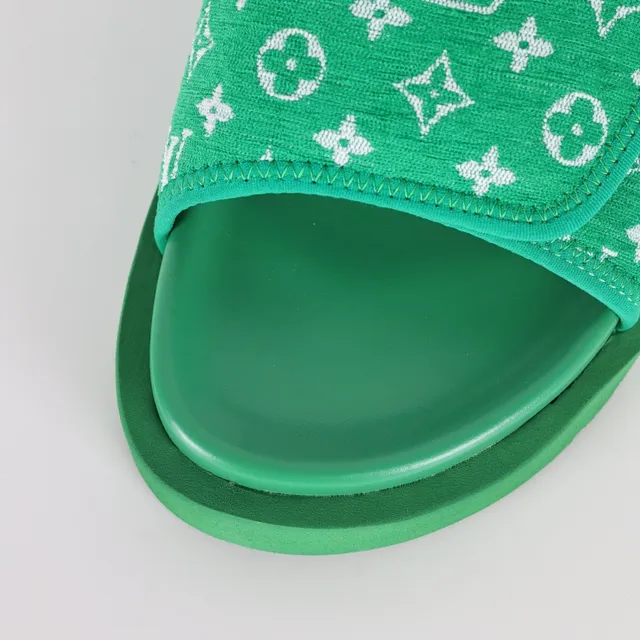 Louis Vuitton Run Away Monogram Green Slippers 5