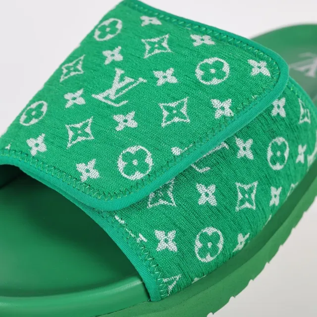 Louis Vuitton Run Away Monogram Green Slippers 6