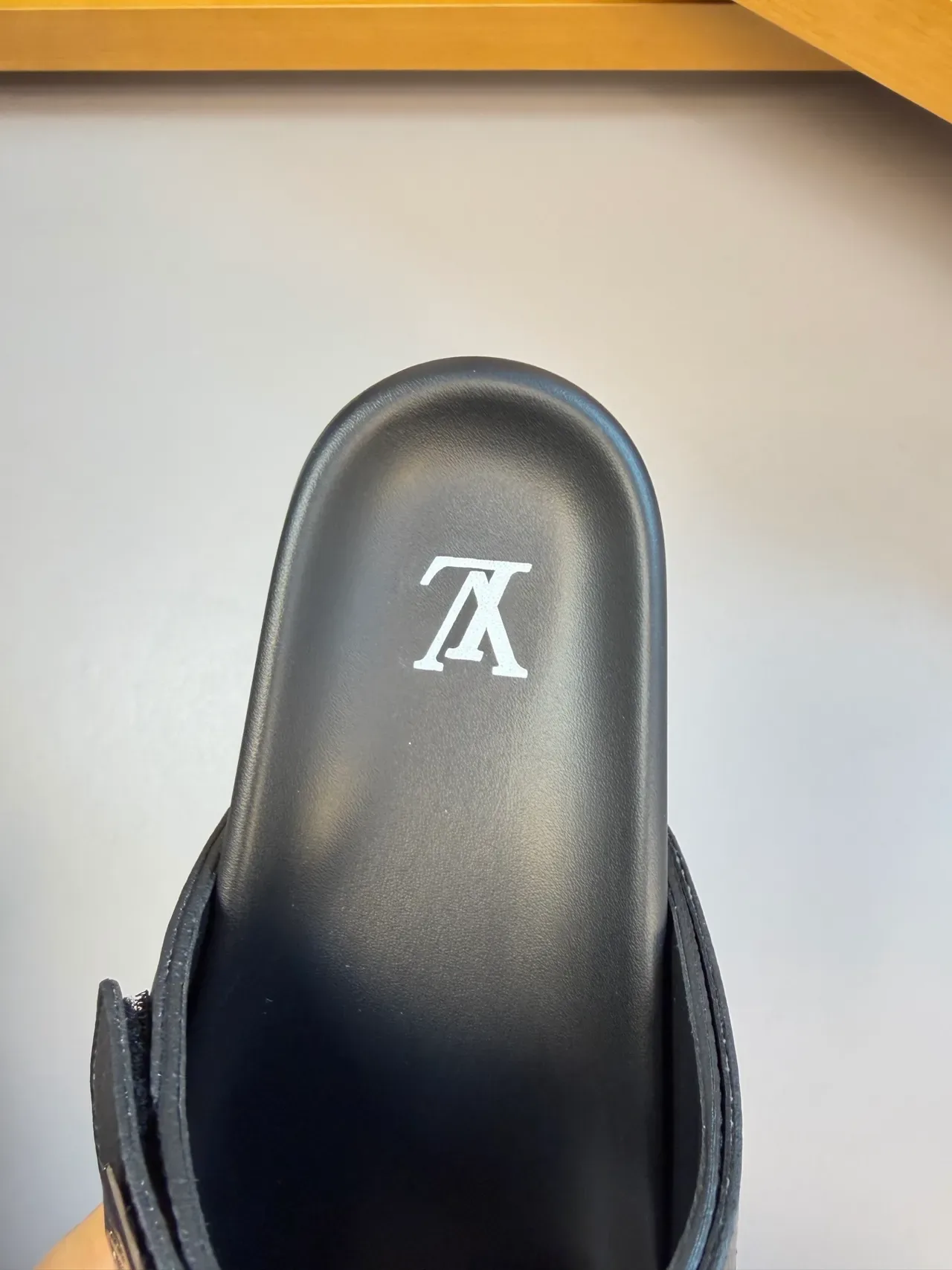 Louis Vuitton Run Away Monogram Leather Black Slippers 3