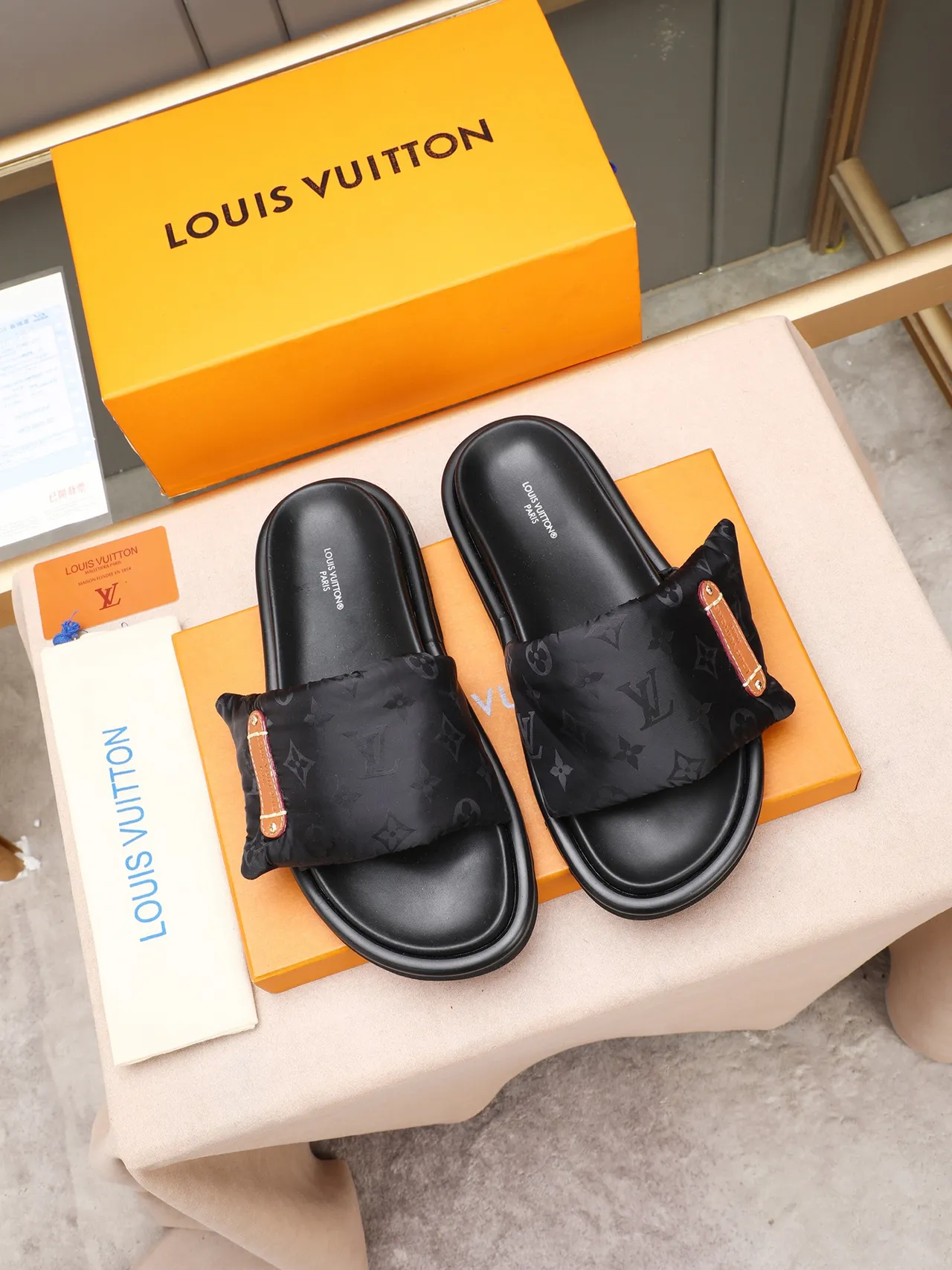 Louis Vuitton Run Away Monogram Padded Strap Slipper 2