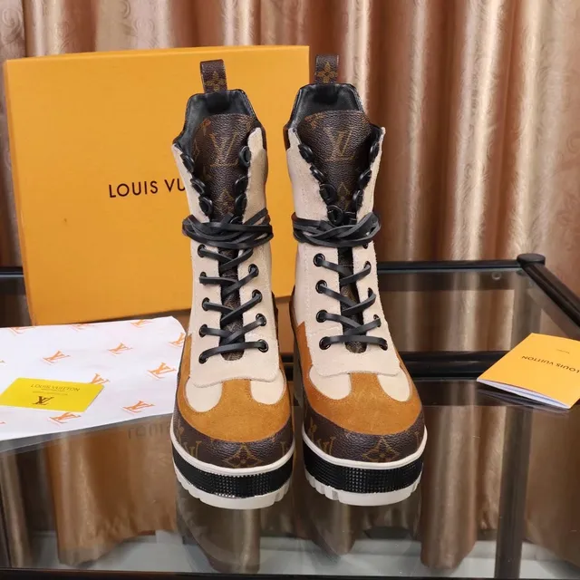 Louis Vuitton Run Away Monogram Suede Ankle Boots 2
