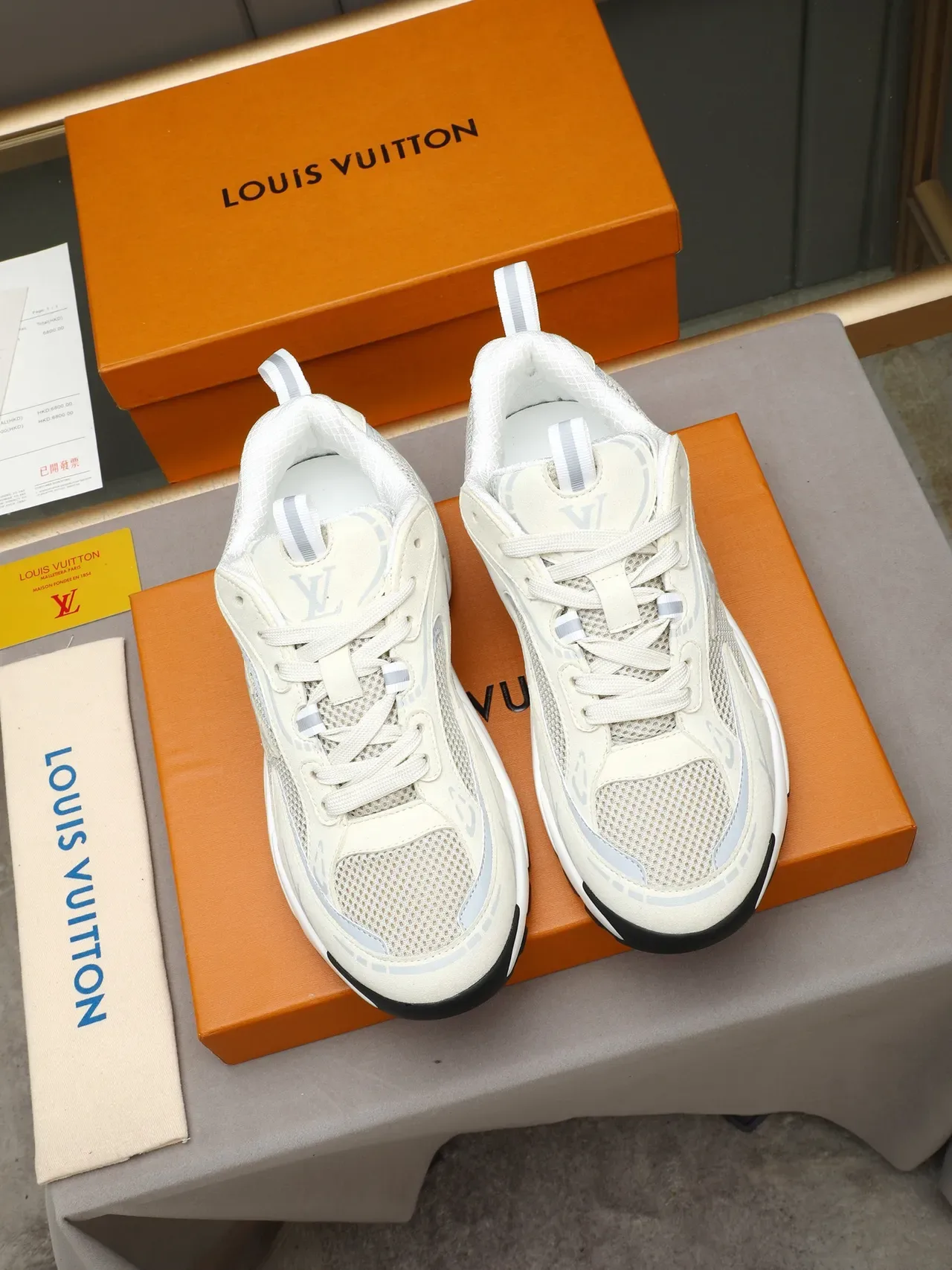 Louis Vuitton Run Away Off-White Monogram Chunky Sneakers 2