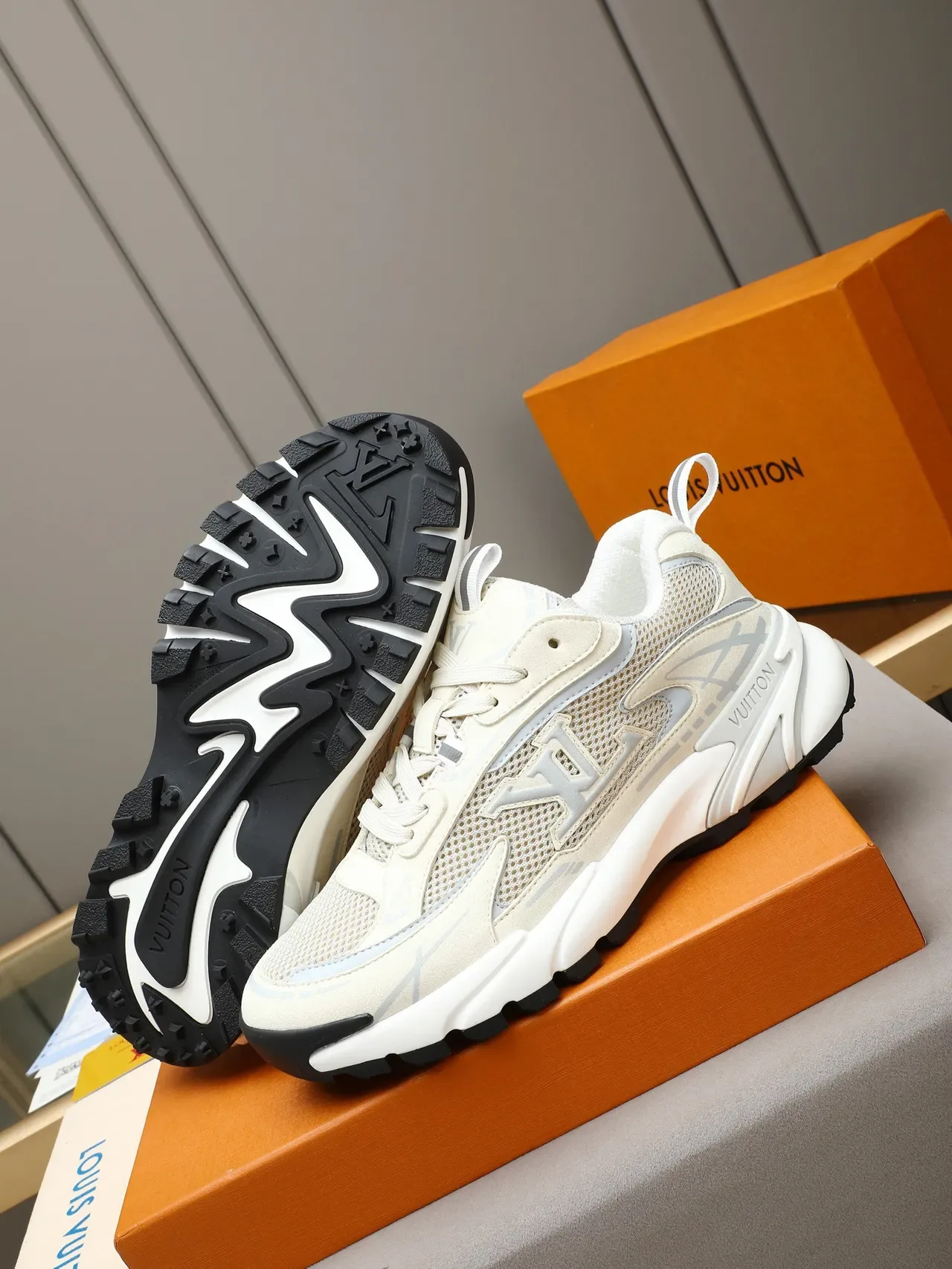 Louis Vuitton Run Away Off-White Monogram Chunky Sneakers 4