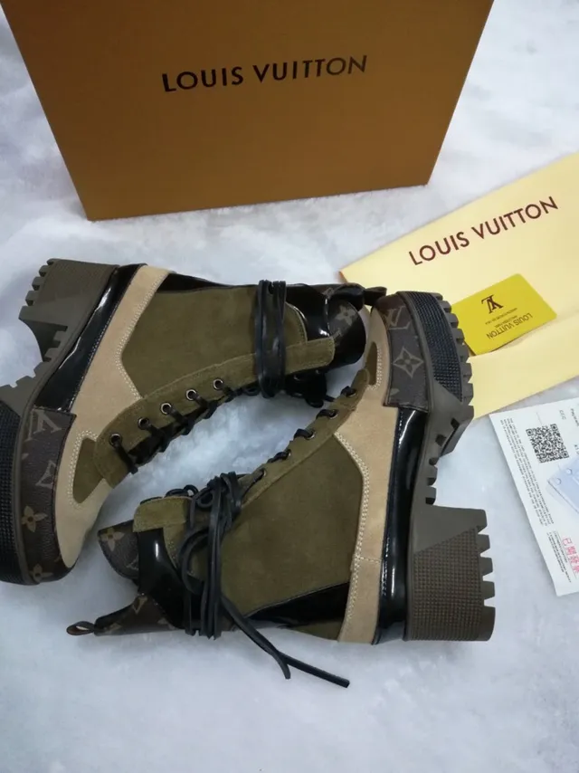 Louis Vuitton Run Away Bottines à la cheville Vert olive et Beige Monogram 3