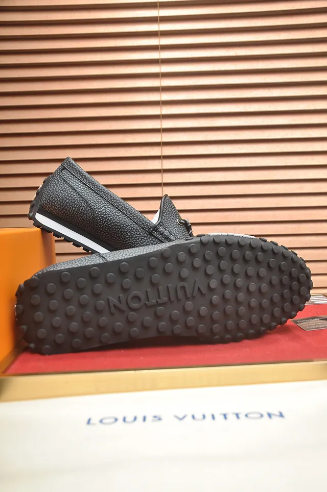 Louis Vuitton Run Away Pebbled Leather Tassel Loafers 3