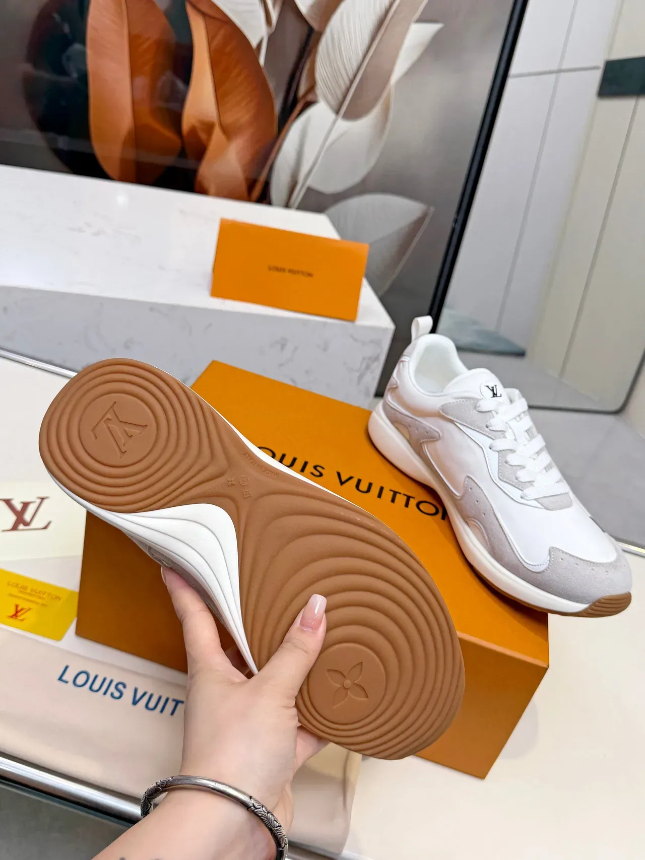 Louis Vuitton Run Away White and Gray Lifestyle Sneakers 2