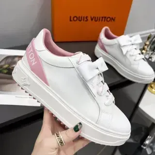 Louis Vuitton Run Away Blanco y Rosa Plataforma Estilo de Vida Zapatillas