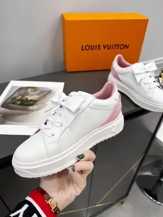 Louis Vuitton Run Away White and Pink Platform Lifestyle Sneakers 3