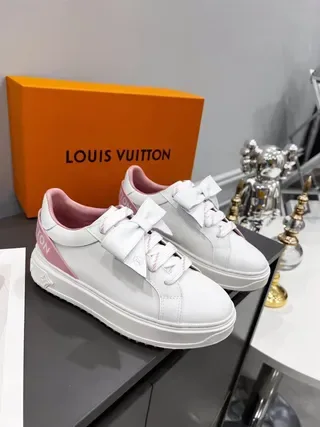 Louis Vuitton Run Away White and Pink Platform Lifestyle Sneakers 4