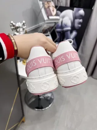 Louis Vuitton Run Away White and Pink Platform Lifestyle Sneakers 6