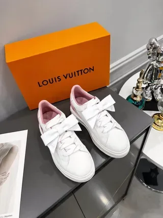 Louis Vuitton Run Away White and Pink Platform Lifestyle Sneakers 9