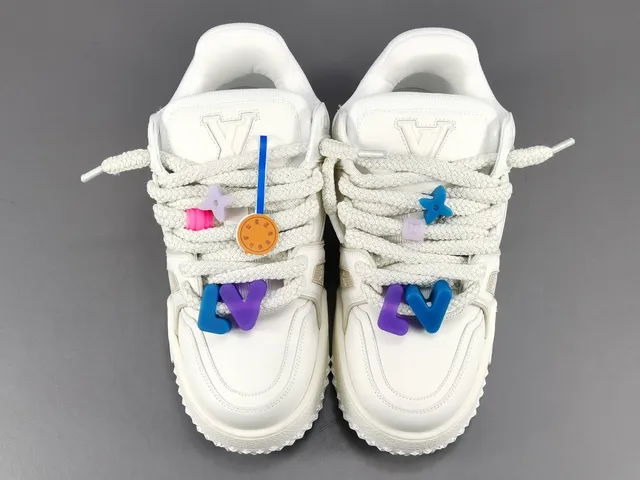 Louis Vuitton Run Away White Beige Platform Sole Monogram-Molded Midsole Chunky Sneakers 16