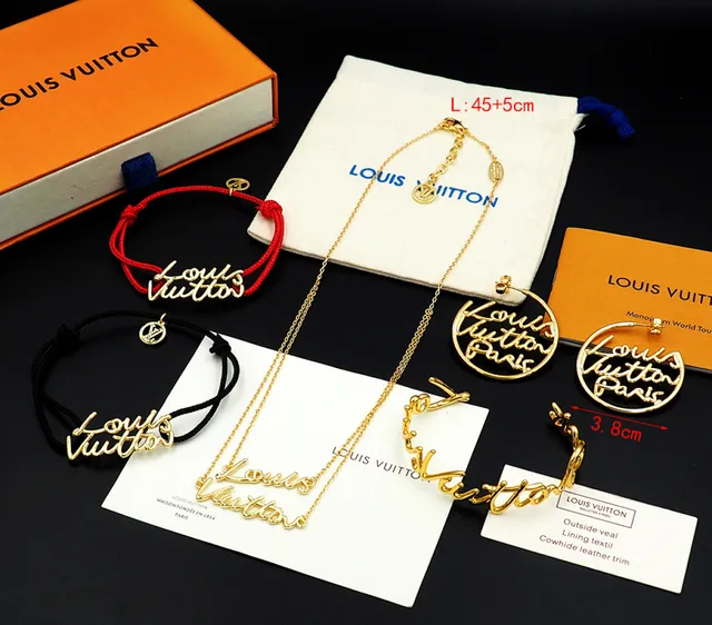Louis Vuitton Signature Script Gold-Tone Open Bangle Bracelet 6
