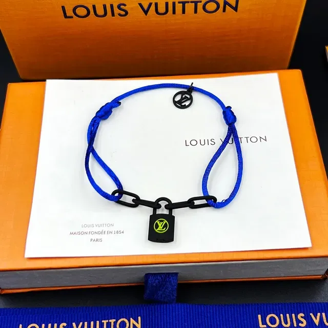 Louis Vuitton Silver Lockit x Virgil Abloh Yellow Braided Cord Bracelet 2