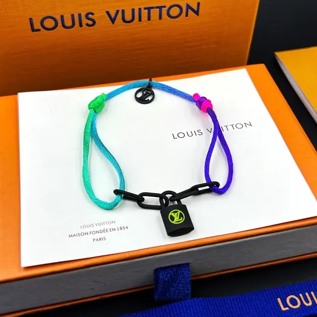 Louis Vuitton Silver Lockit x Virgil Abloh Yellow Braided Cord Bracelet 3