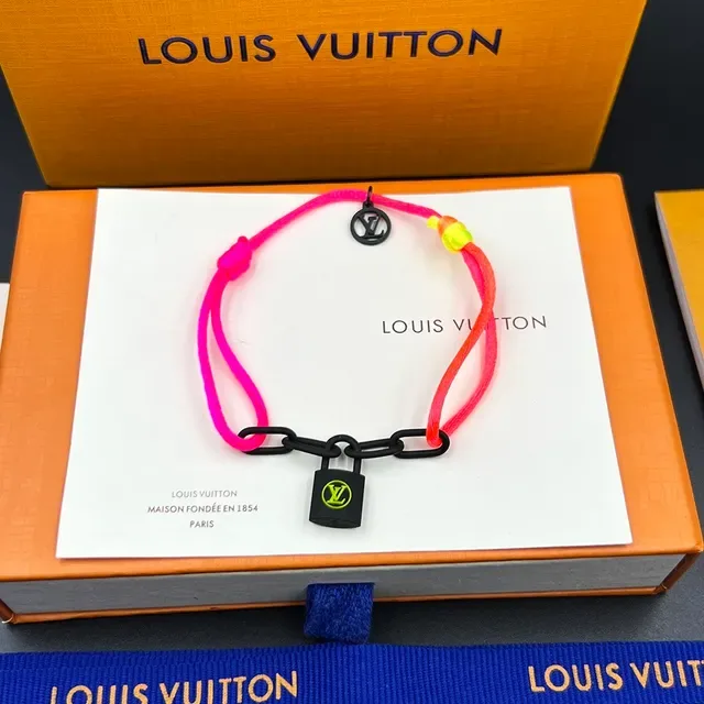 Louis Vuitton Silver Lockit x Virgil Abloh Yellow Braided Cord Bracelet 6