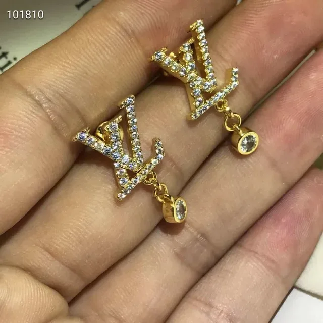 Louis Vuitton Silver Transparent Crystal-Pavé Monogram Dangling Drop Earrings 2