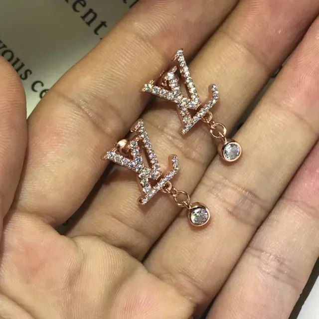 Louis Vuitton Silver Transparent Crystal-Pavé Monogram Dangling Drop Earrings 5