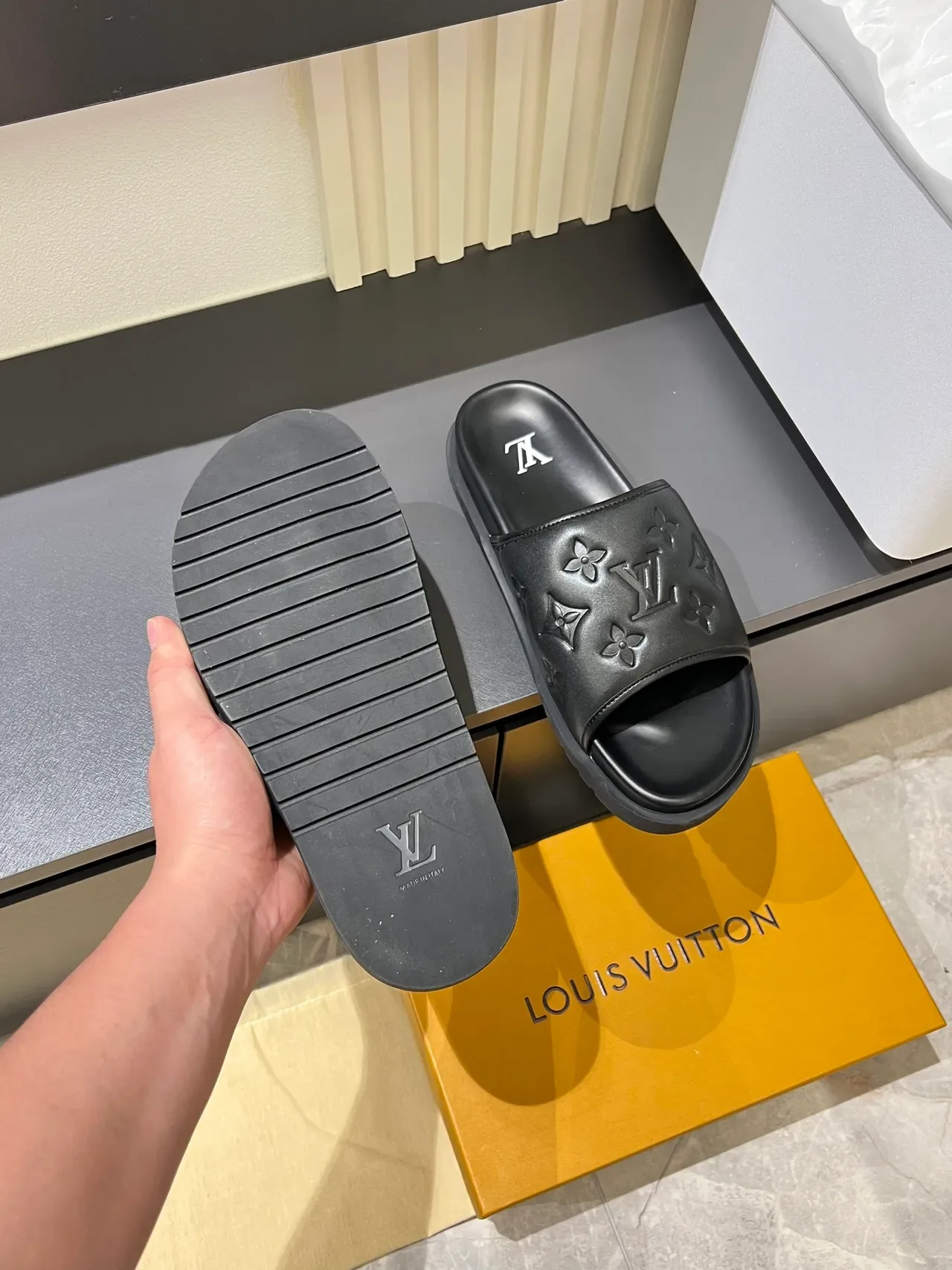Louis Vuitton Slide Embossed Monogram Slippers 3