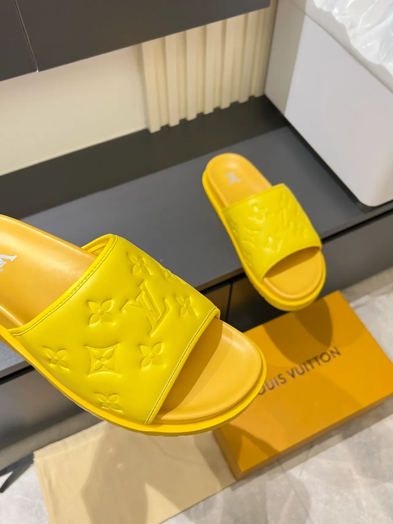 Louis Vuitton Slide Embossed Monogram Slippers 12