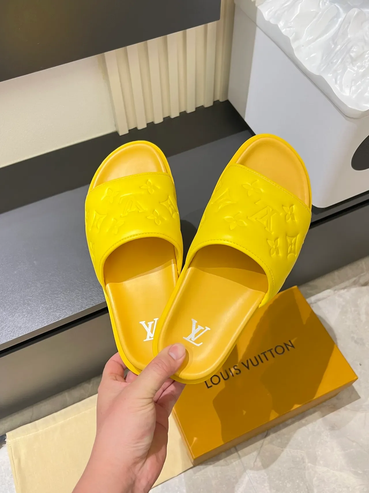 Louis Vuitton Slide Embossed Monogram Slippers 22