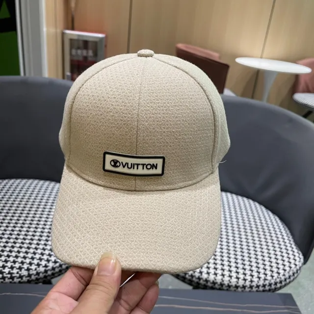 Louis Vuitton Textured Cream Baseball Cap 4