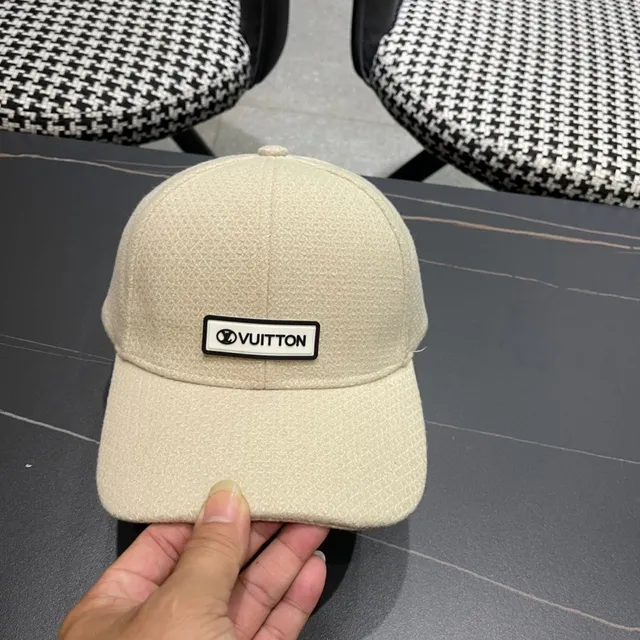 Louis Vuitton Textured Cream Baseball Cap 5