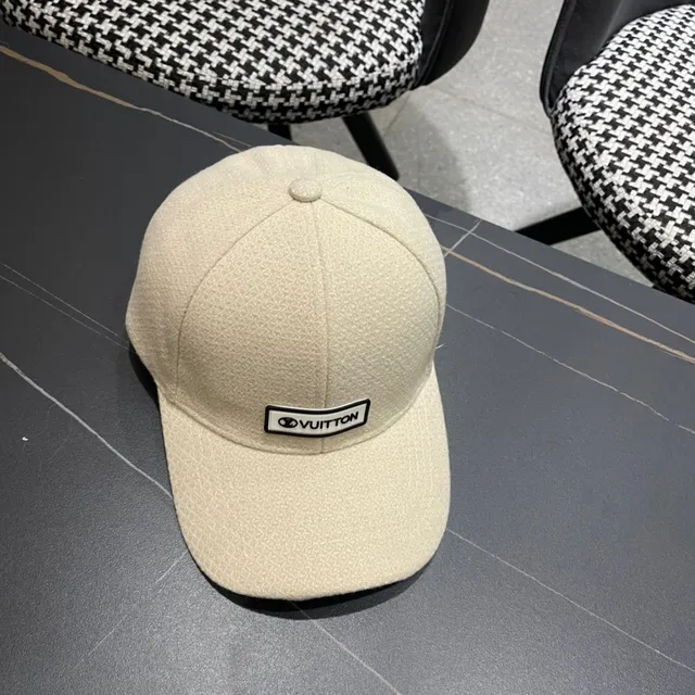 Louis Vuitton Textured Cream Baseball Cap 7