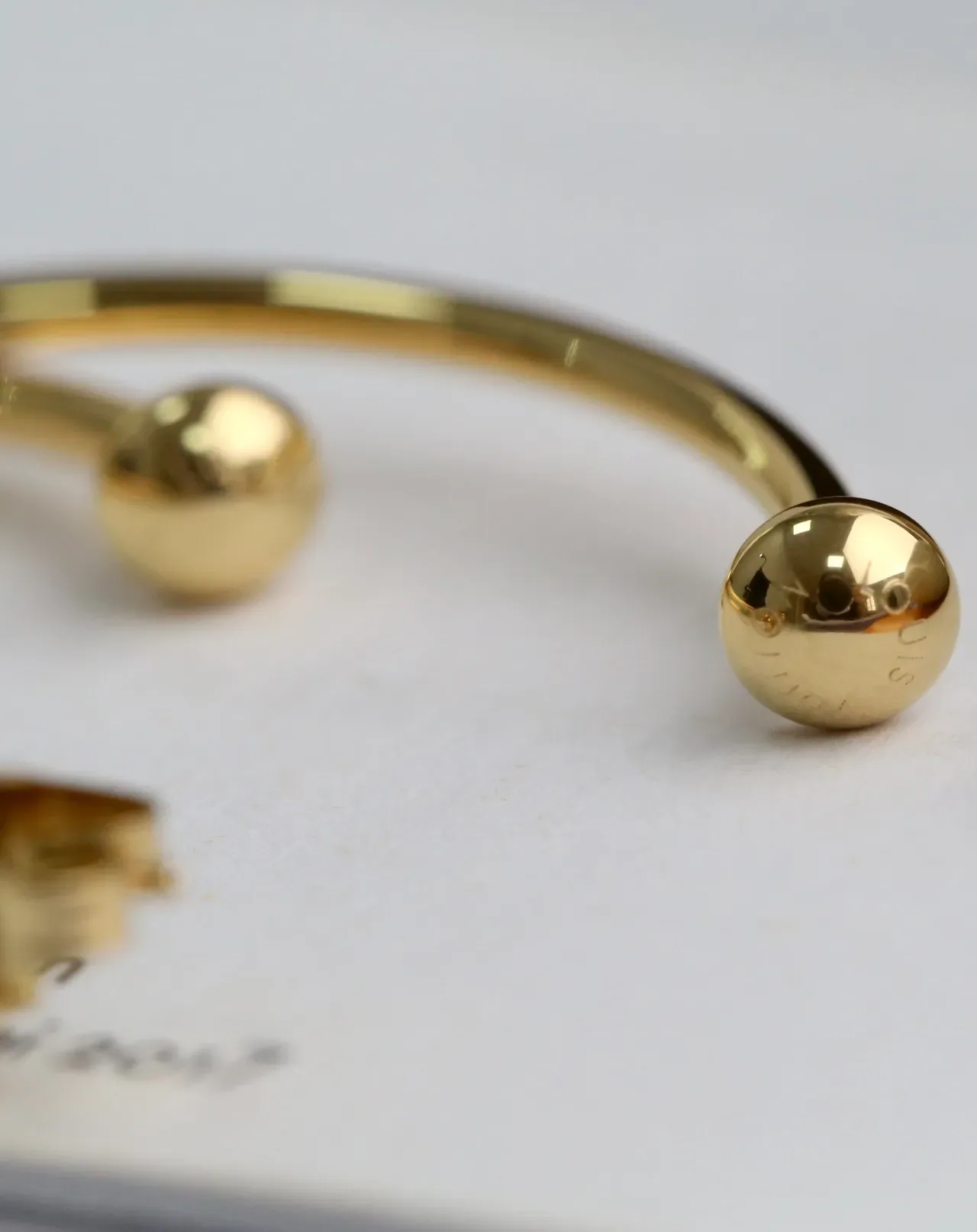 Louis Vuitton Thin Gold Hoop Earrings 8