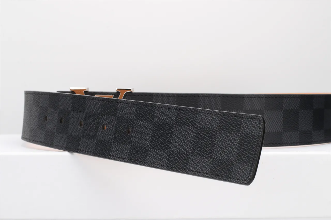 Louis Vuitton Turnlock Damier Graphite Leather Belt 5