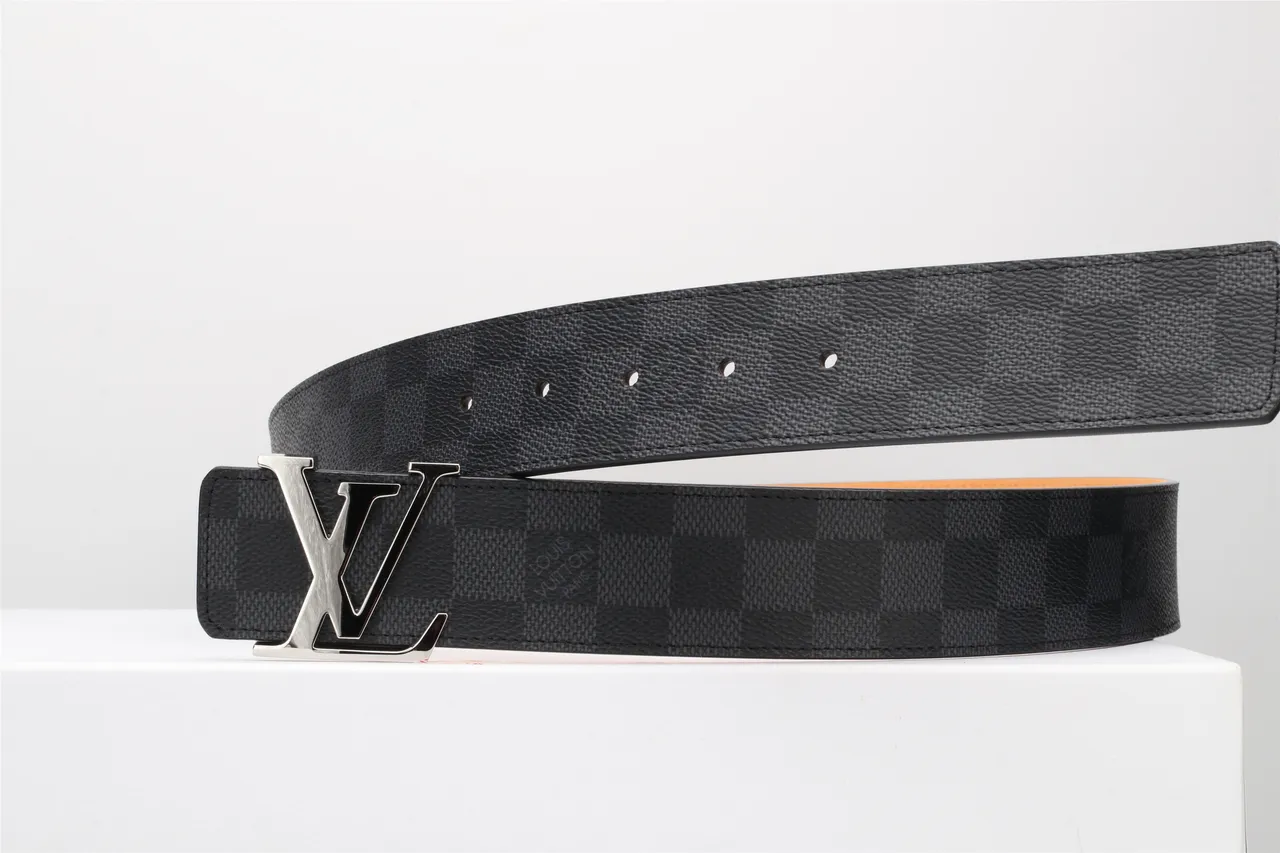 Louis Vuitton Turnlock Damier Graphite Leather Belt 6