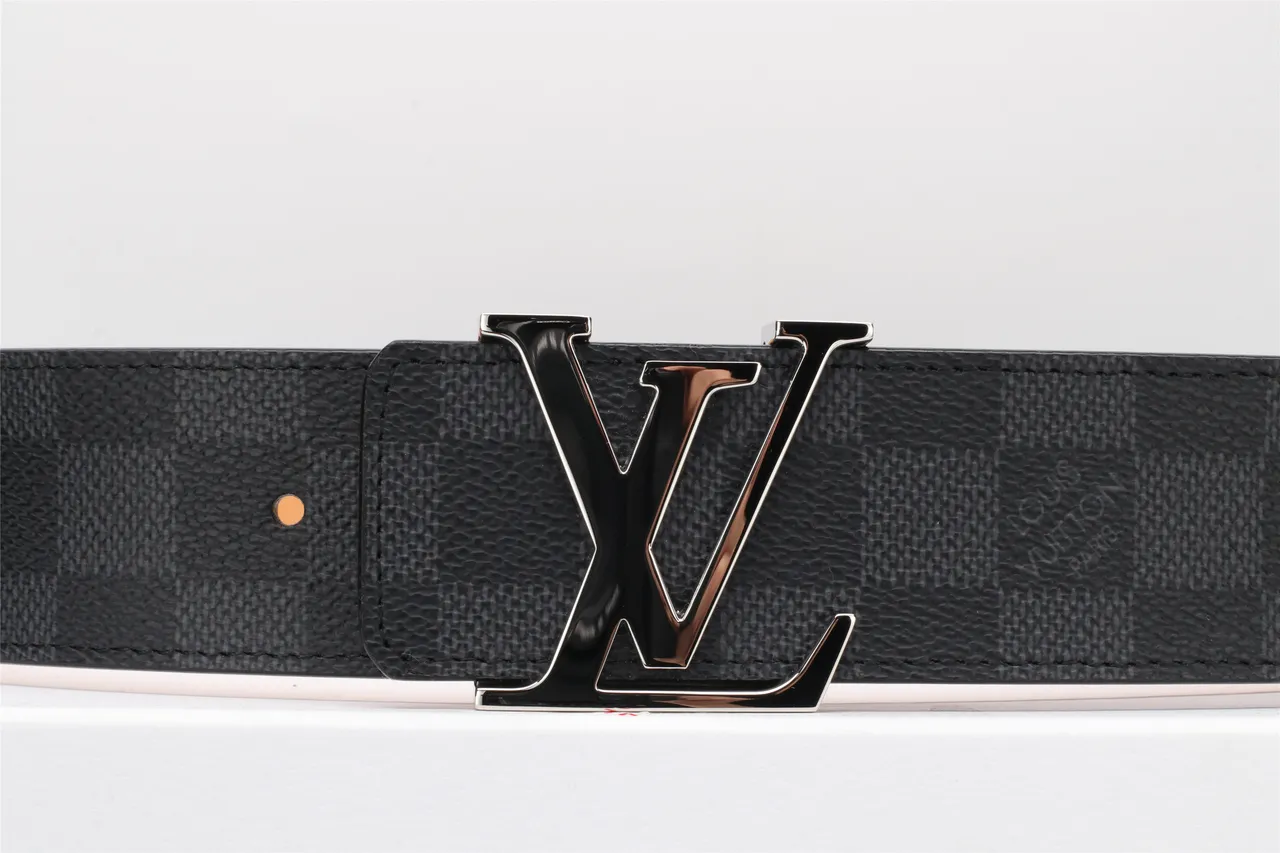 Louis Vuitton Turnlock Damier Graphite Leather Belt 8