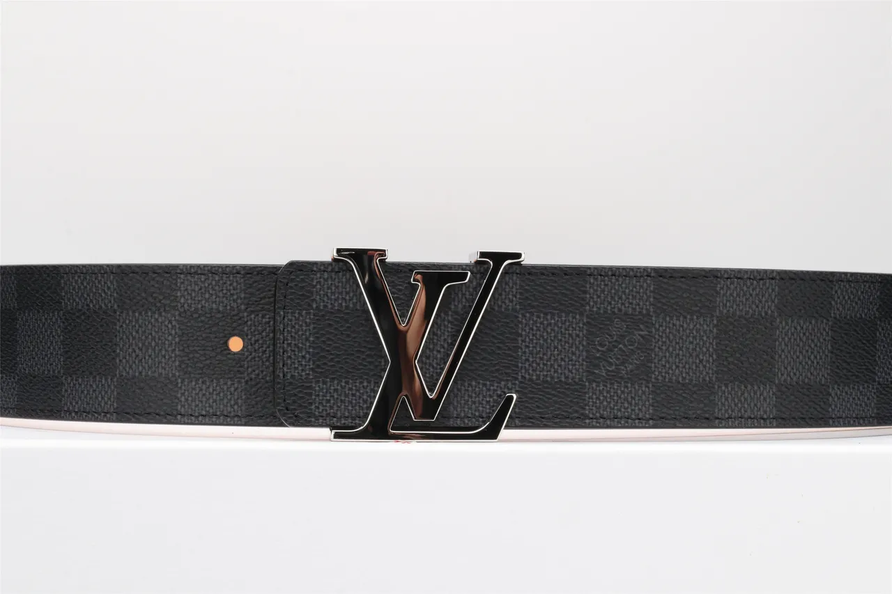 Louis Vuitton Turnlock Damier Graphite Leather Belt 9