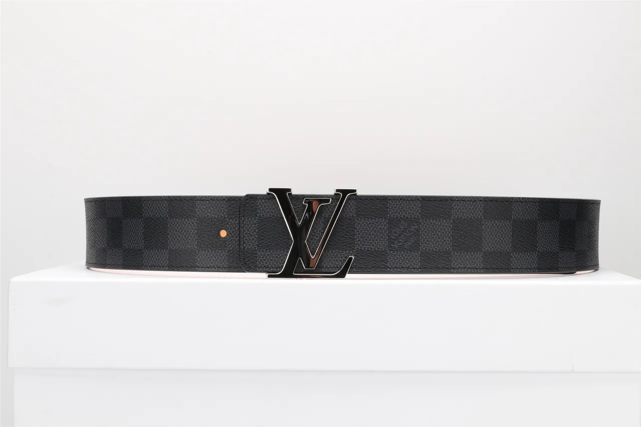 Louis Vuitton Turnlock Damier Graphite Leather Belt 10
