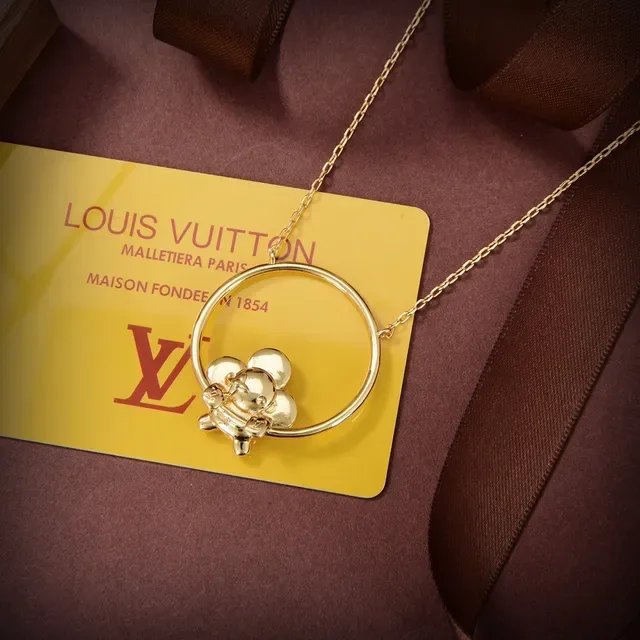 Louis Vuitton Vivienne Gymnast Boucles d'oreilles créoles dorées florales 5