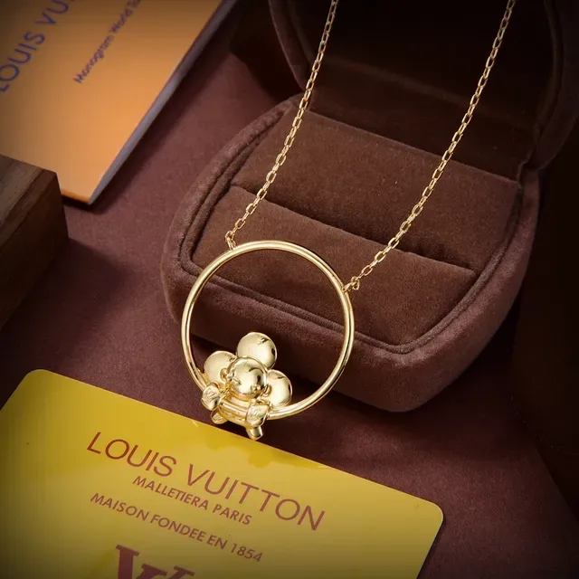 Louis Vuitton Vivienne Gymnast Boucles d'oreilles créoles dorées florales 8