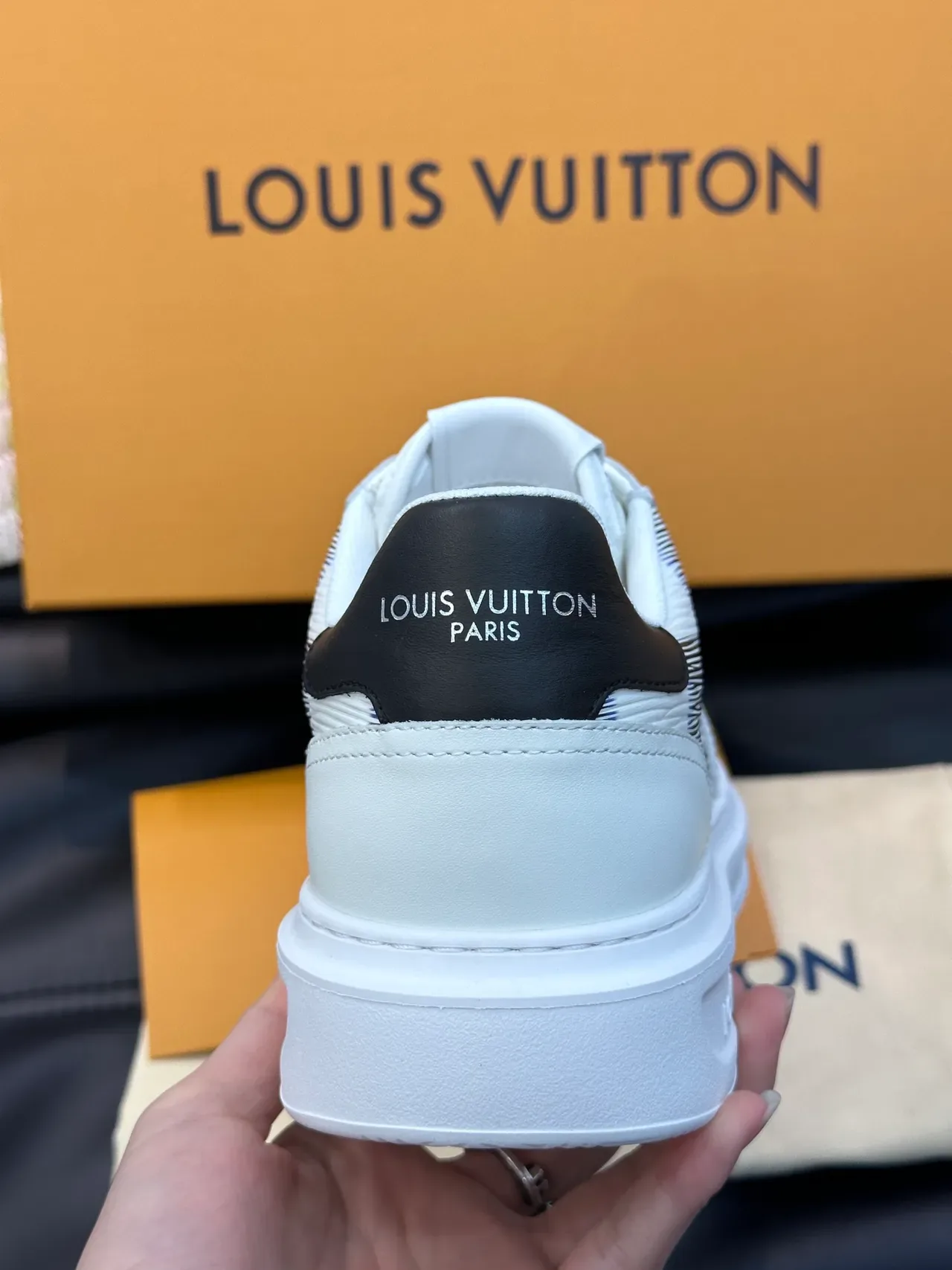 Louis Vuitton White Multicolor Low-Top Platform Sole Lifestyle Sneakers 3