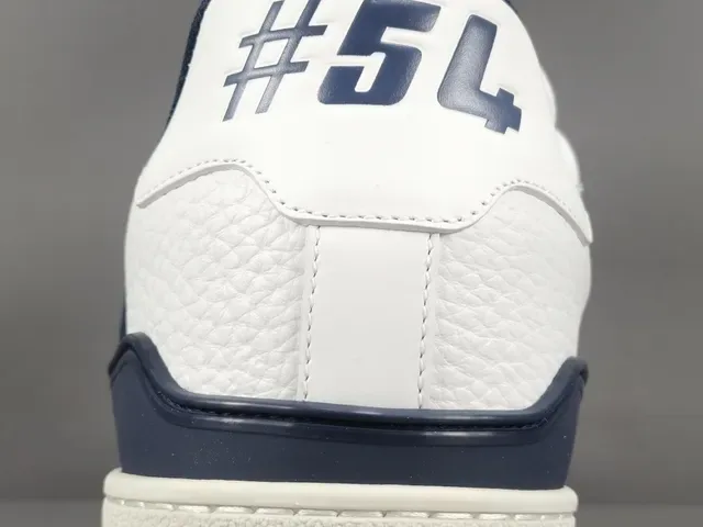 Louis Vuitton White Navy Low-Top Layered Leather Upper Lifestyle Sneakers 6